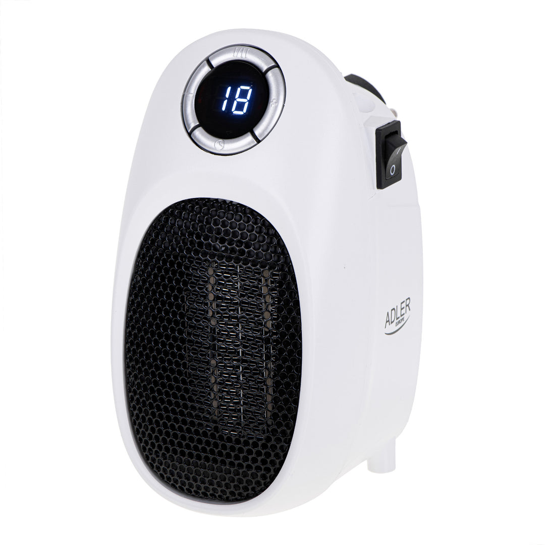 Adler fan heater, timer, 2 levels, 1500W max, white, AD 7749