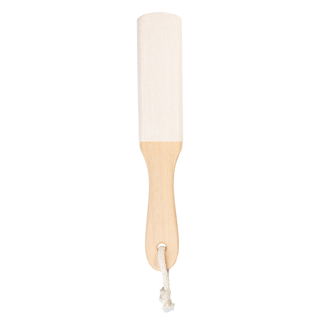 Ergonomic Foot File Callus Remover Double Sided with Ceramic Surface Wooden Frame Pedicure