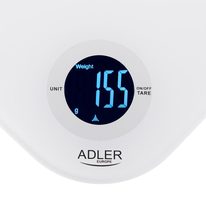 Adler kitchen scale, tempered glass, LCD display, up to 10 kg, AD 3180