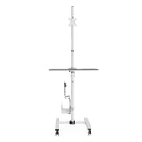 Maclean professional laptop stand cart, mobile computer workstation on wheels, max 17"-32", max 20kg, MC-793