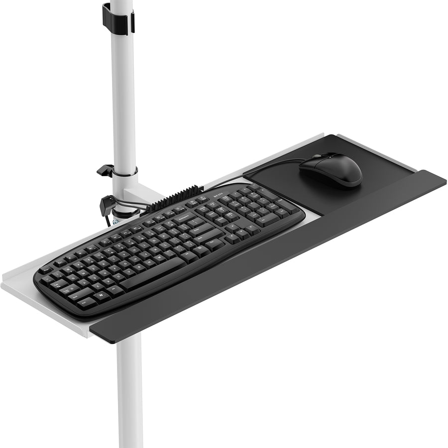 Maclean professional laptop stand cart, mobile computer workstation on wheels, max 17"-32", max 20kg, MC-793