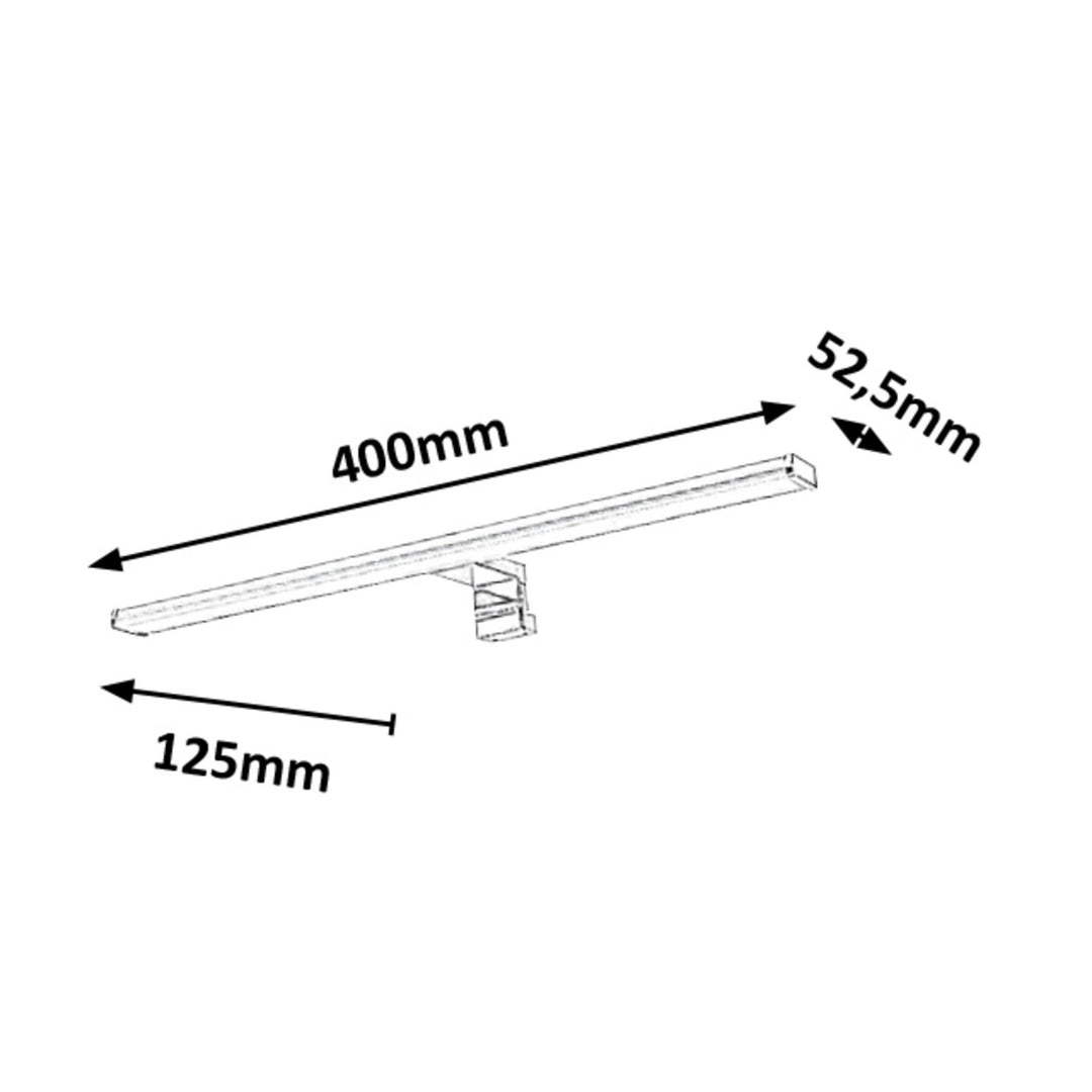 Rabalux bathroom lamp, 8W LED, IP44, chrome design, Levon