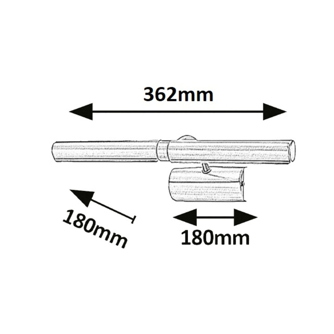 Rabalux wall lamp, for picture picture light, 2xE14, brown, Picture Light