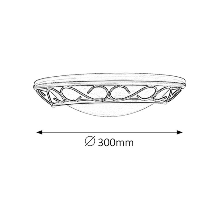 Rabalux semi-plophone, metal, alabaster glass shade, E14 socket, Athen