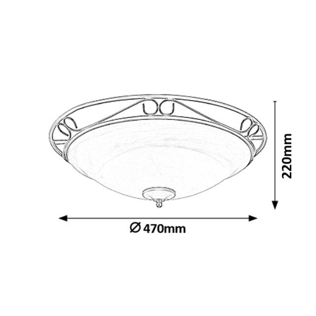 Rabalux Athens Ceiling Lamp, Sleek Black Metal Design with 3xE27 Bulbs – Modern and Stylish Lighting Fixture for Any Room