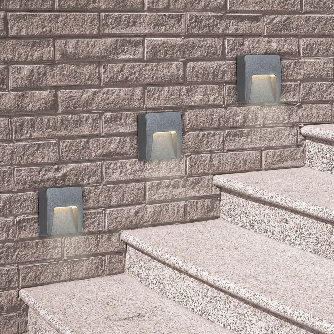 Rabalux wall lamp, outdoor, IP65, LED 3W, anthracite, Trento