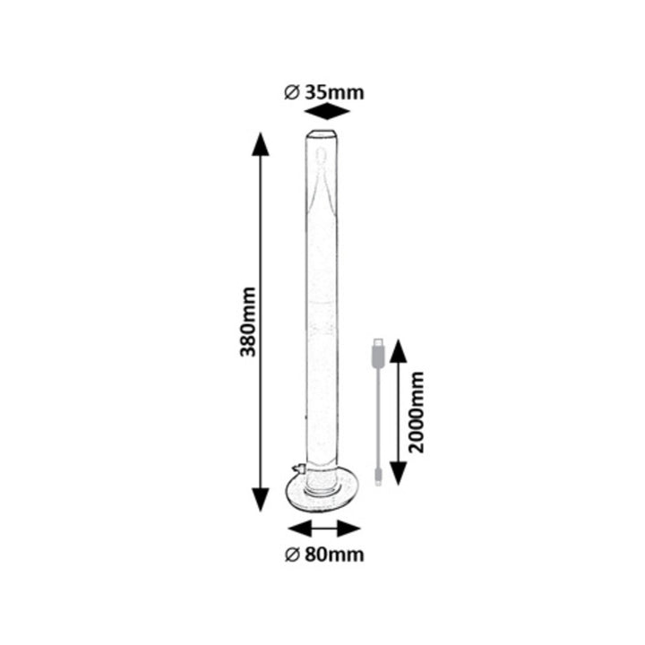 Rabalux standing lamp, floor lamp, 5W LED, RGB, black, Paco