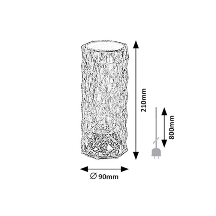 Rabaux decorative lamp, crystal, 1.5W LED, RGB, Siggy