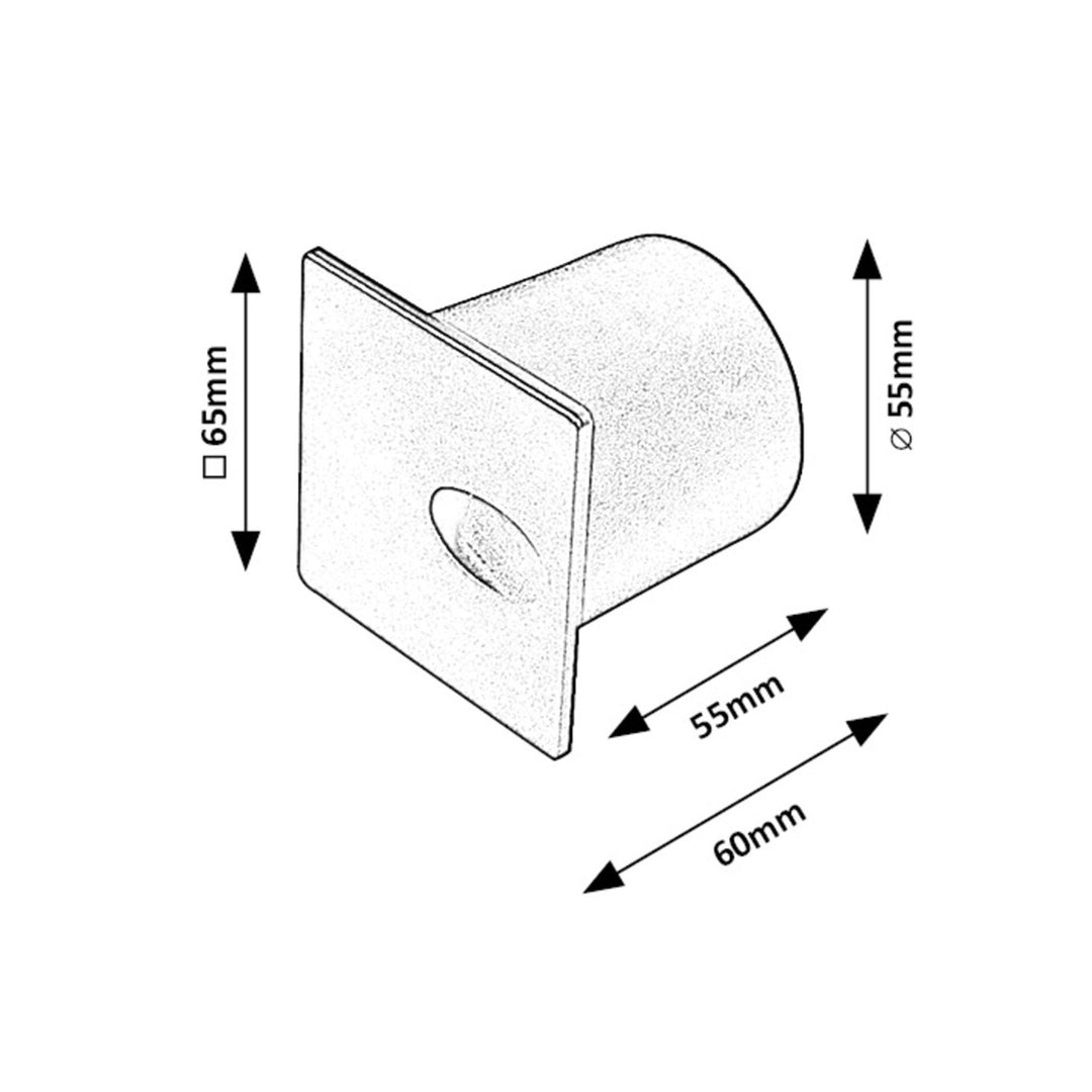 Rabalux stair light, LED 3W, warm white color, black color, Boven