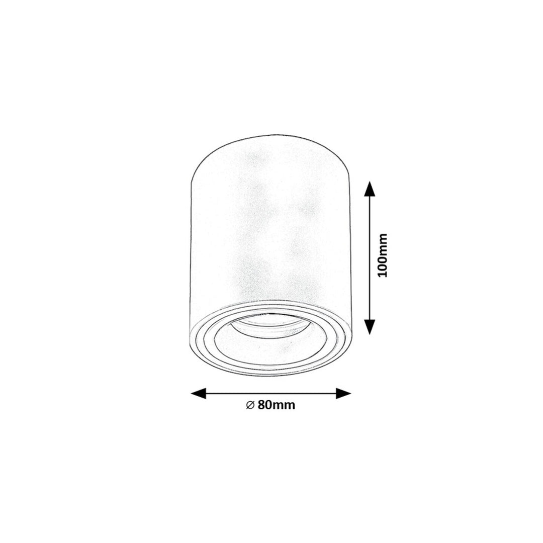 Rabalux ceiling luminaire, GU10 socket, max 25W, grey, Cobald