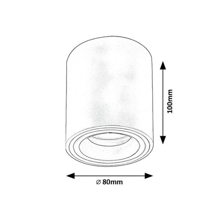 Rabalux ceiling luminaire, GU10 socket, max 25W, white, Kobald