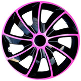 Universal hubcap 15'' NRM Quad Bicolor black and pink 1 piece