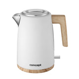 Concept Electric Kettle RK3315, 2200W, 1.7L, White – Sleek and Powerful Kettle for Fast Boiling and Modern Kitchens