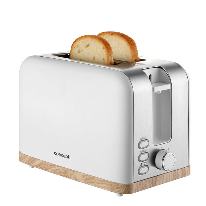 Concept electric toaster, 930W, 7 degrees of browning, white, TE2015