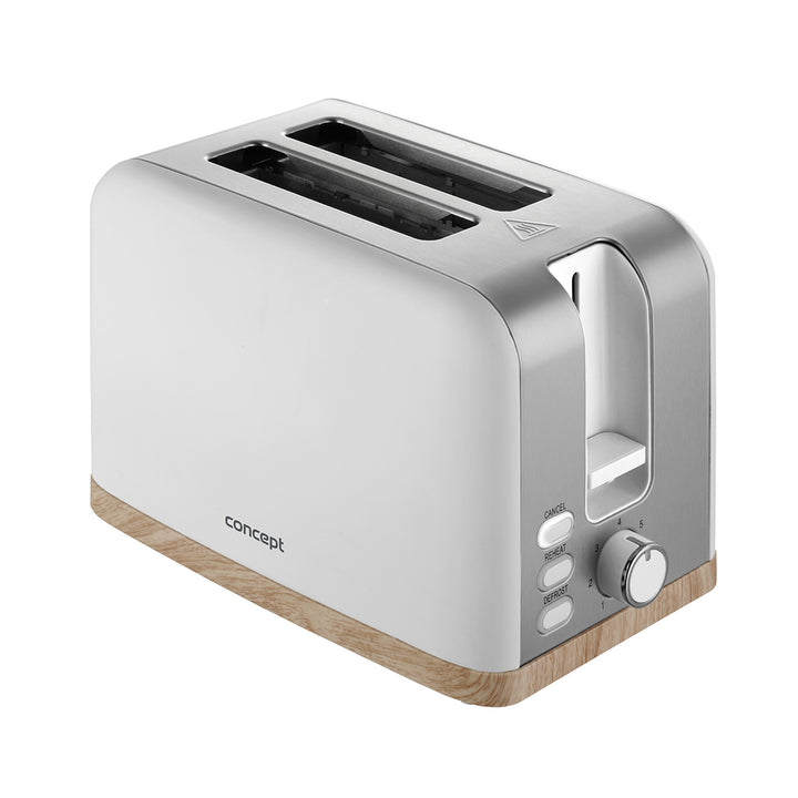 Concept electric toaster, 930W, 7 degrees of browning, white, TE2015