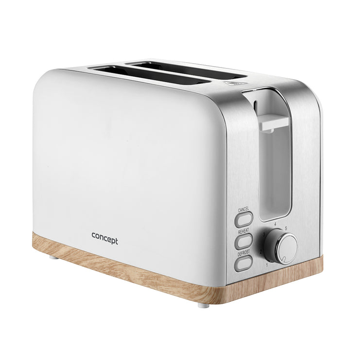 Concept electric toaster, 930W, 7 degrees of browning, white, TE2015