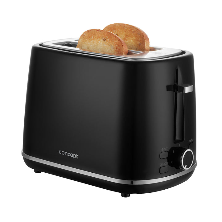 Concept electric toaster, 930W, 7 degrees of browning, black, TE2075