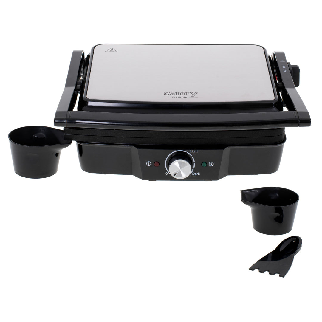 Camry electric grill, large surface area 28x23cm, temperature control, maximum power 2500W, CR 3053