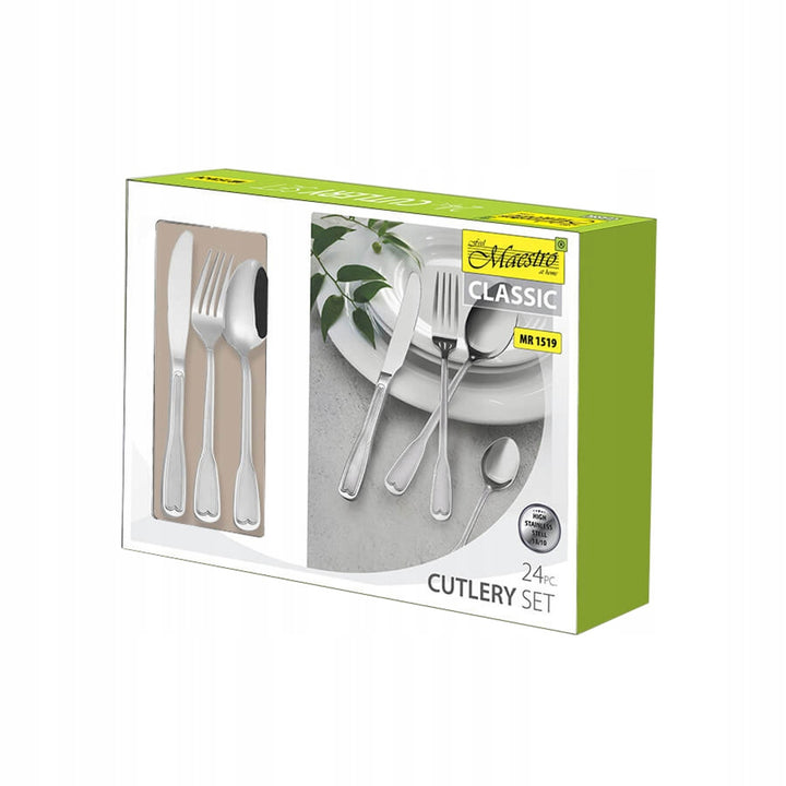 Maestro cutlery set 24 pieces model MR-1519-24 stainless steel