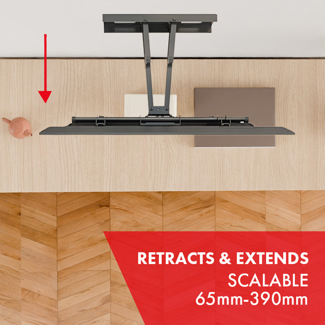 Maclean TV Mount, max VESA 600x400, 32-85", 60kg, horizontal and vertical angle adjustment, profile 65-390mm, black, MC-789