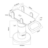 Maclean payment terminal holder, POS, universal, MC-819