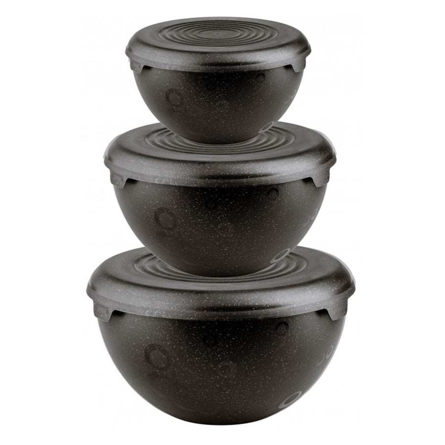 Practic Black Plastic Bowl Set – 1.5L, 3L, 6L – Versatile Kitchen Essential (#10031298)