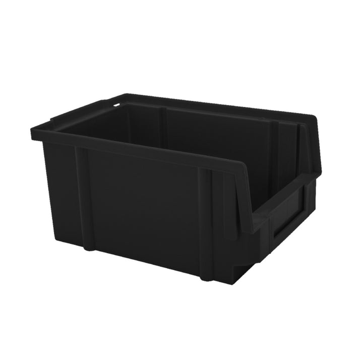 Stabibox 1 Black Workshop Storage Tray – Compact, Stackable, and Durable Tool Organizer