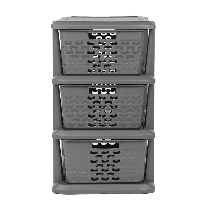 BranQ stand, 3 pull-out baskets, universal, dark grey, Cotton 1783