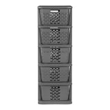 BranQ stand, 5 pull-out baskets, universal, dark gray, Cotton 1785