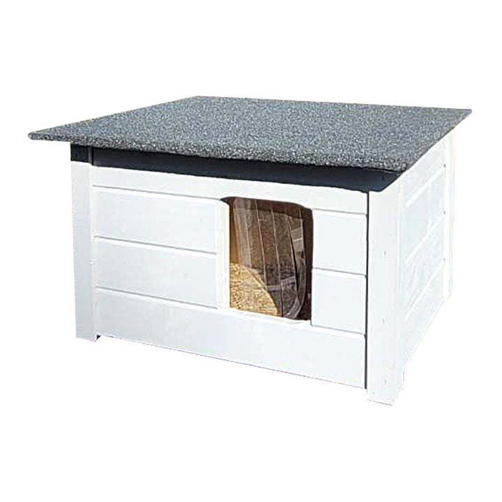 Kennel for dog, cat Woodok, insulated, spruce wood light ash color