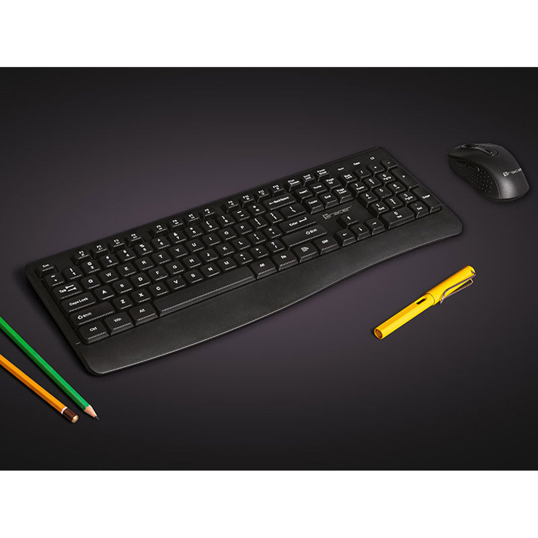 Tracer keyboard + mouse set, wireless, optical sensor, membrane keyboard, BARTIX II RF NANO