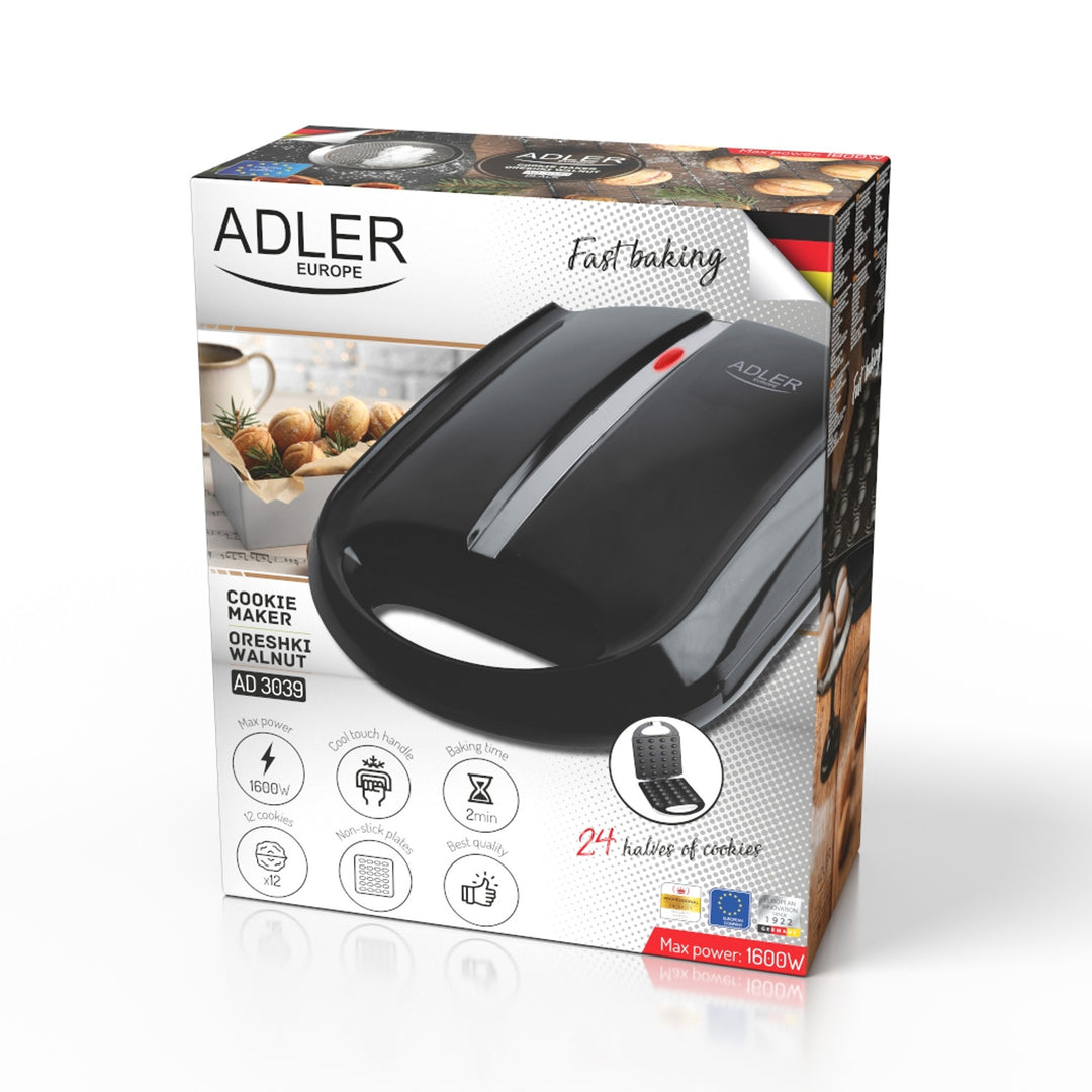 Adler nut toaster, 24 pcs max power 1600W, black, AD 3039b