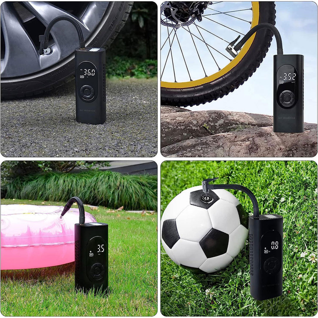 Air-Essence Pampero 80W-6BAR-100PSI-2000mAh cordless electric car, ball, bike, mattress inflator