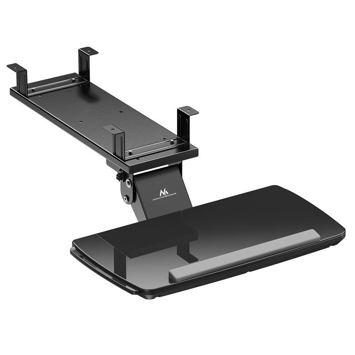 Maclean under-desk keyboard holder, adjustable, max. 5kg, black, MC-156 B