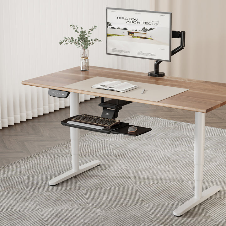 Maclean under-desk keyboard holder, adjustable, max. 5kg, black, MC-156 B