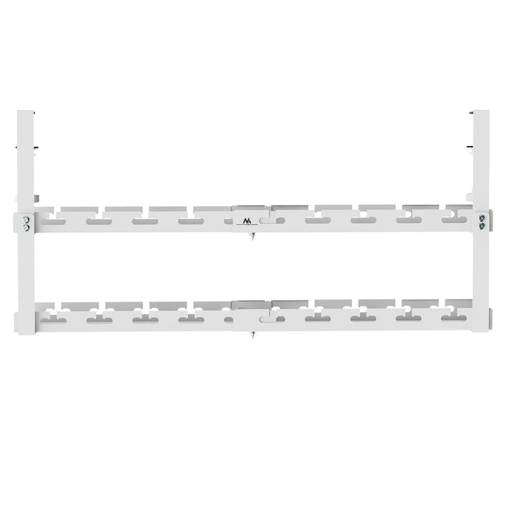 Eagróir cábla faoi dheasc Maclean, ualach uasta 5kg, uasmhéid 728mm, 2 leibhéal, bán, MC-102 W