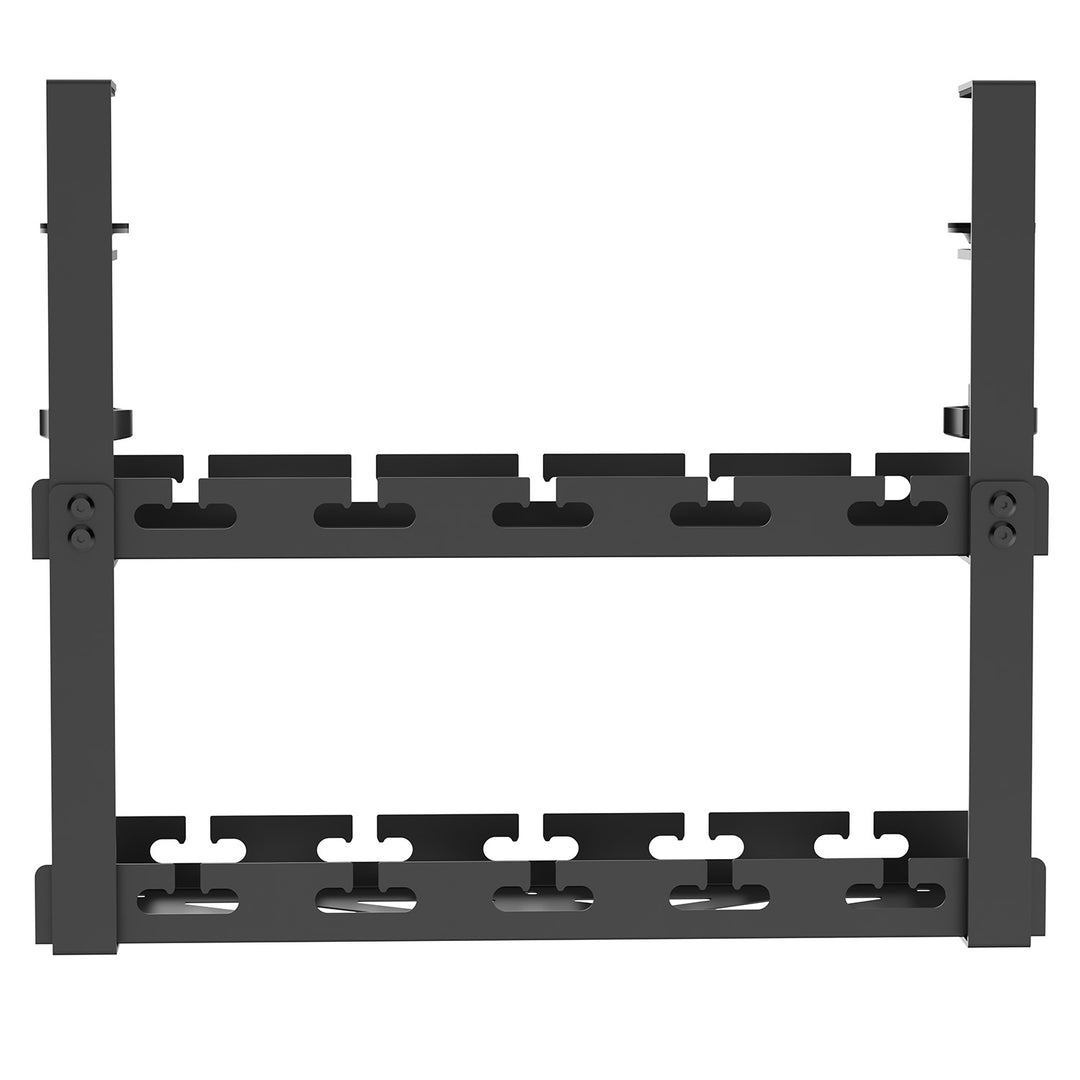 Maclean under-desk cable organizer, max load 5kg, 2 levels, black, MC-104 B