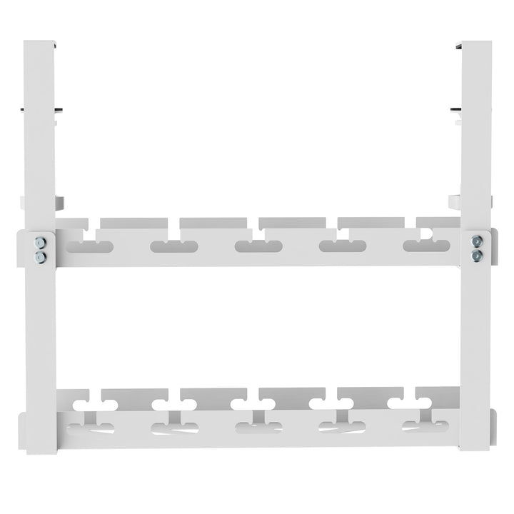 Maclean under-desk cable organizer, max. load 5kg, 2 levels, white, MC-104 W