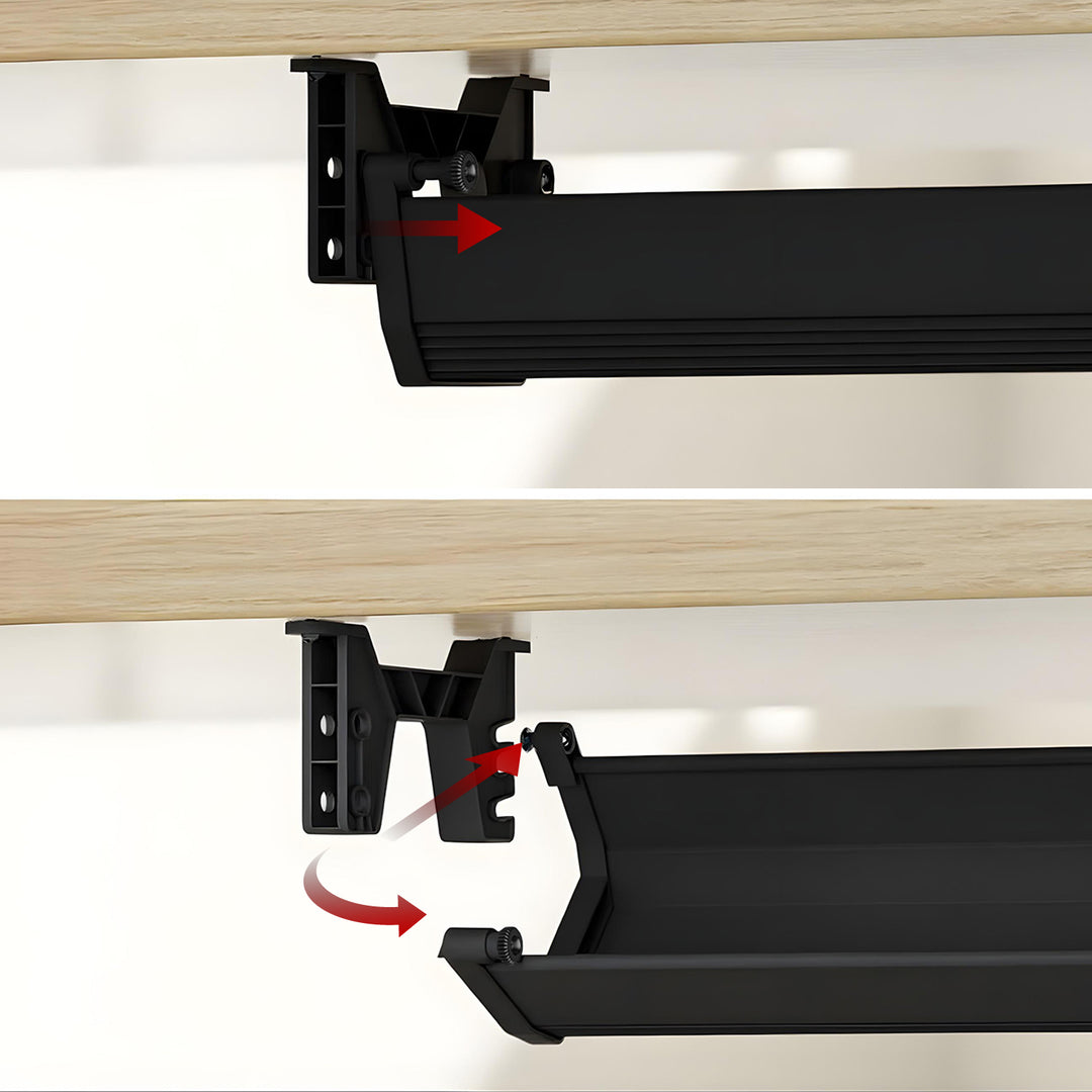 Maclean under-desk cable/extension organizer, max. load 5kg, black, MC-106 B