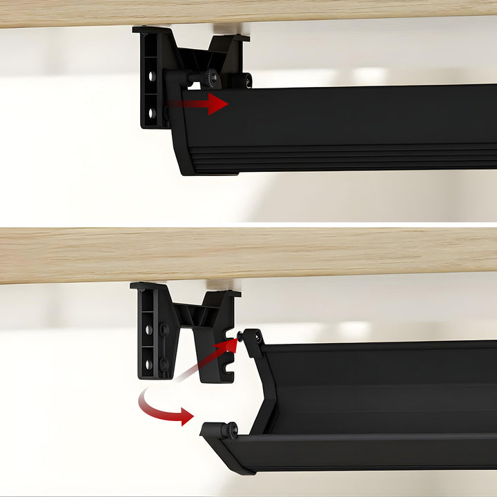 Maclean under-desk cable/extension organizer, max. load 5kg, black, MC-106 B