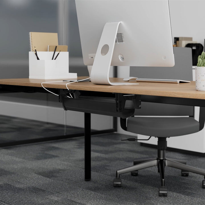 Maclean under-desk cable/extension organizer, max. load 5kg, black, MC-106 B