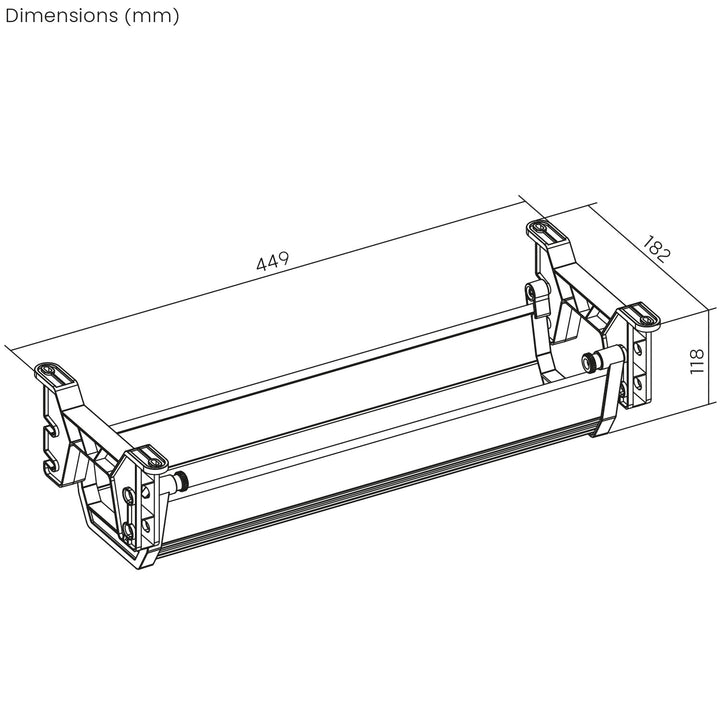 Maclean under-desk cable/extension organizer, max. load 5kg, white, MC-106 W