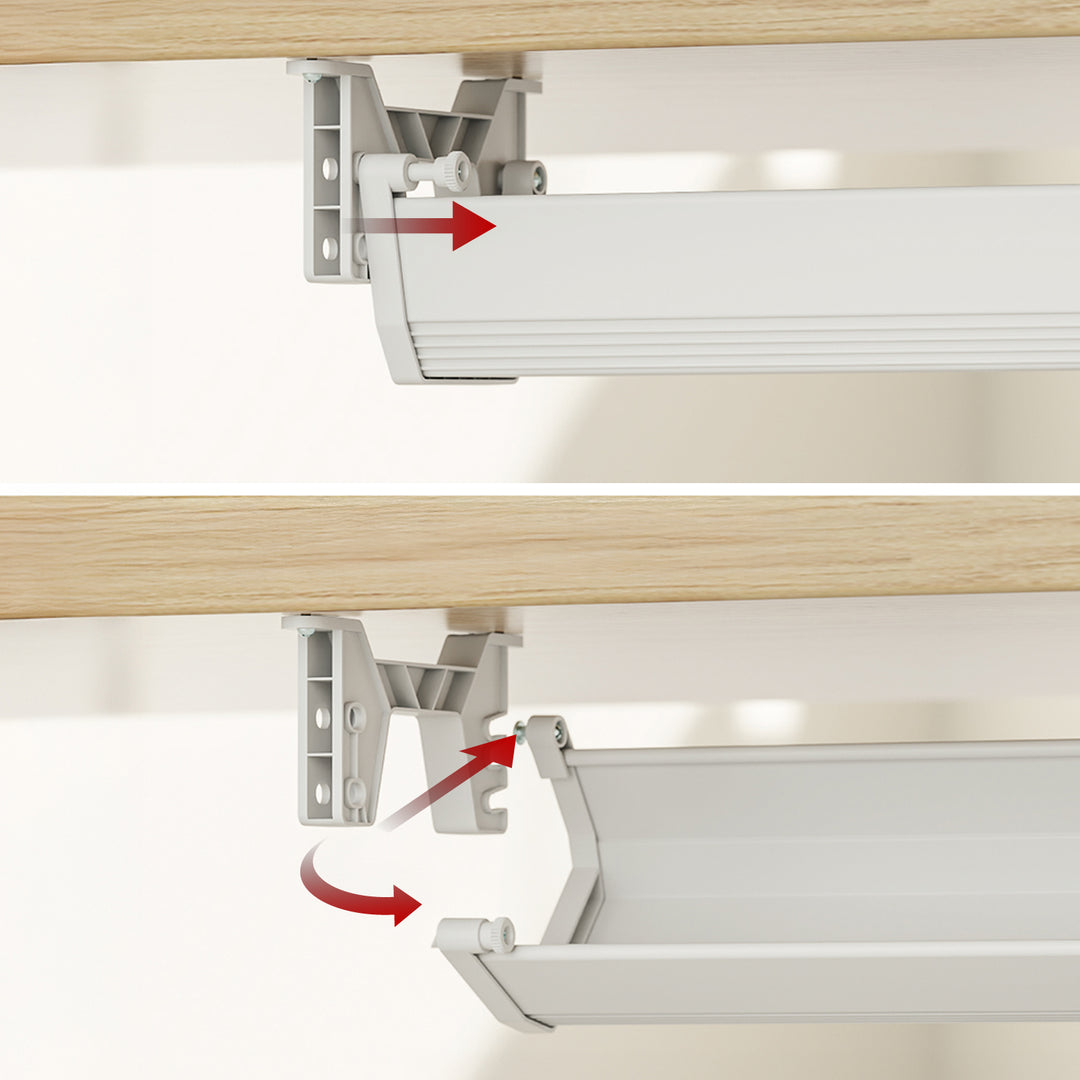 Maclean under-desk cable/extension organizer, max. load 5kg, white, MC-106 W