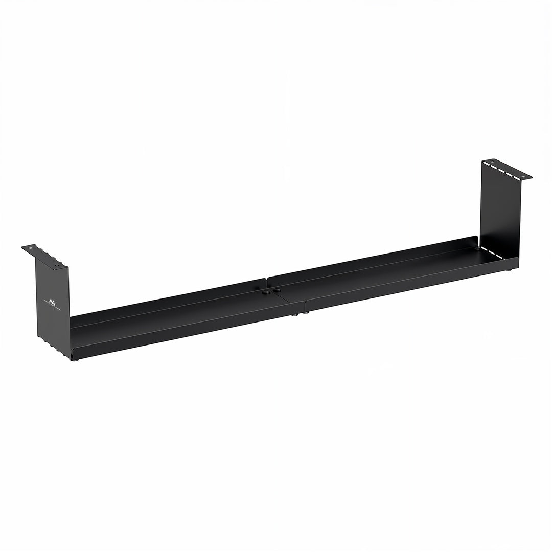 Maclean compact under-desk cable organizer, max load 5kg, black, MC-107 B