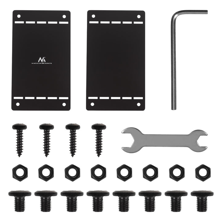 Maclean compact under-desk cable organizer, max load 5kg, black, MC-107 B