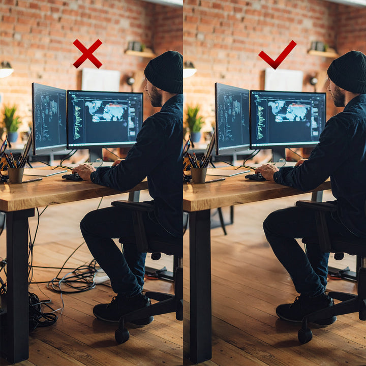 Maclean compact under-desk cable organizer, max load 5kg, black, MC-107 B