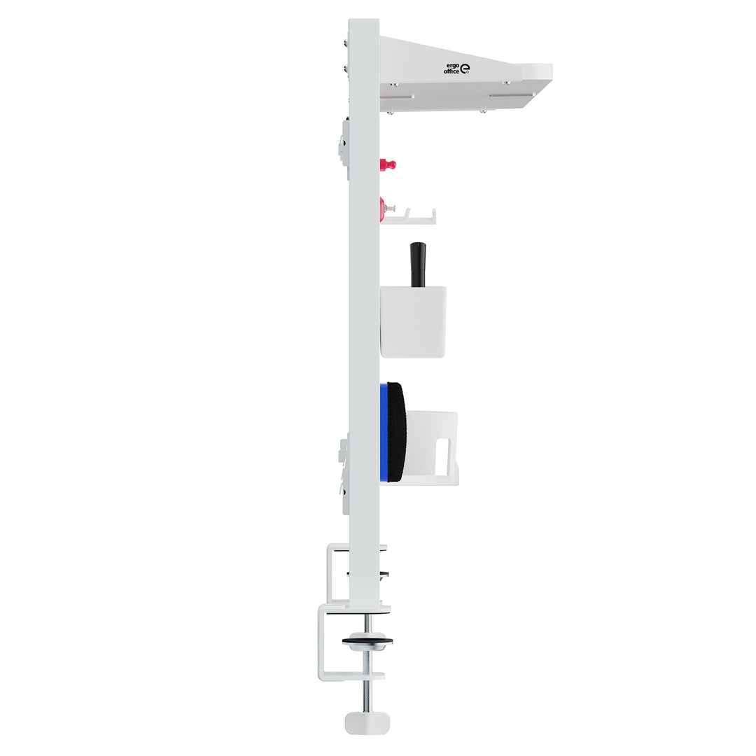 Ergo Office desk divider / organizer, max load 10kg, white and cork board, width 1250mm, white, ER-300 W