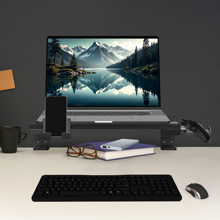 Ergo Office laptop / monitor stand, max. load 20kg, for diag. 13-32", black, ER-303 B