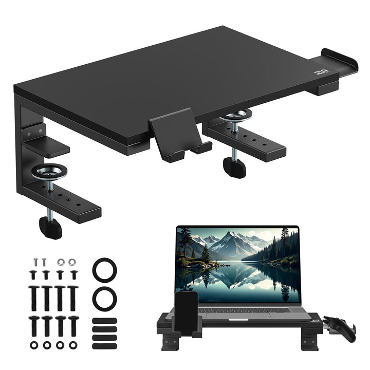 Ergo Office laptop / monitor stand, max. load 20kg, for diag. 13-32", black, ER-303 B