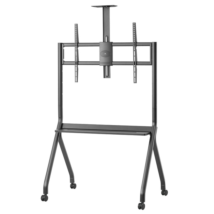 Maclean TV stand / cart, camera shelf, on casters, 55-100", max load 120kg/10kg shelf, max. VESA 900x600, black, MC-114 B